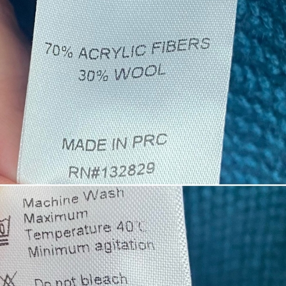 Revolve Lovers Friends Teal Blue Wool Chunky Knit Luna Sweater Boho Size XS Sexy - Picture 5 of 6